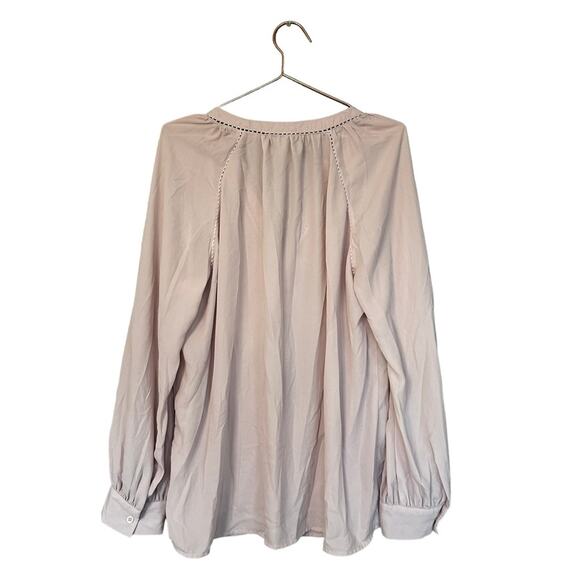 Ava & Viv Long Sleeve Pale Pink Blouse - Size 1X - Picture 3 of 6